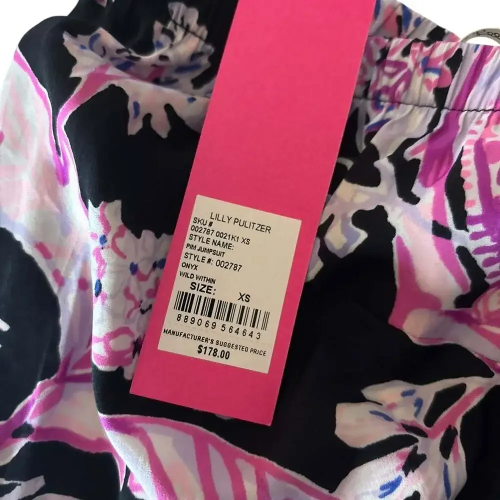 NWT Lilly Pulitzer Pim Jumpsuit Wild Within Onyx Size XS